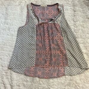 Rewind Pink Paisley Sleeveless Top